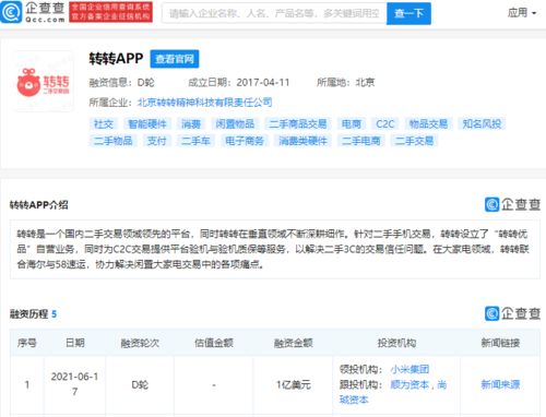 轉轉完成1億美元D輪融資，小米集團領投，二手交易平臺再迎資本熱潮